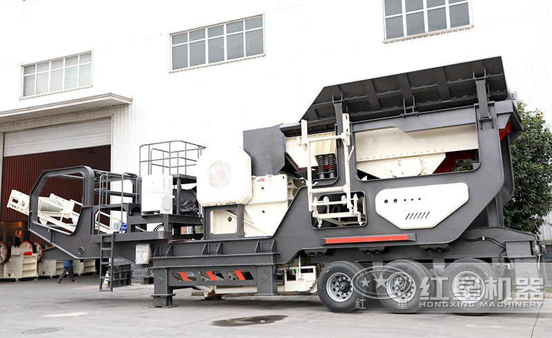 河南鵝卵石移動破碎站，車載行走