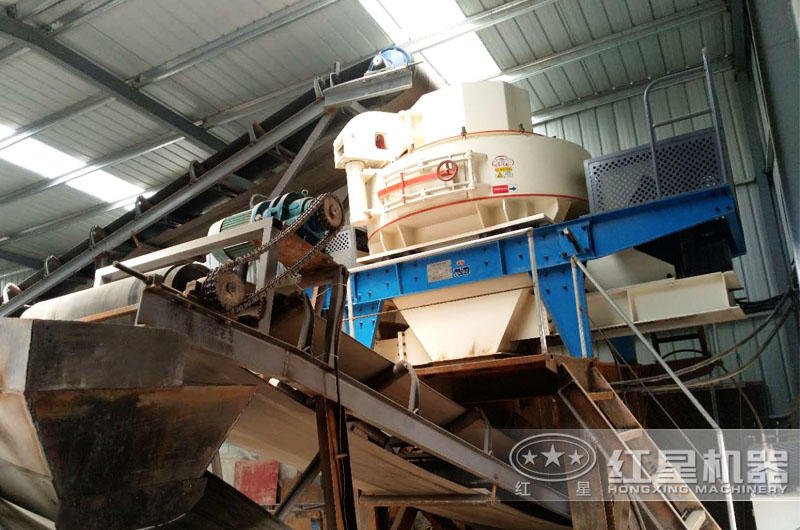 環保型石子生產線制砂機現場，運行穩定，故障率低