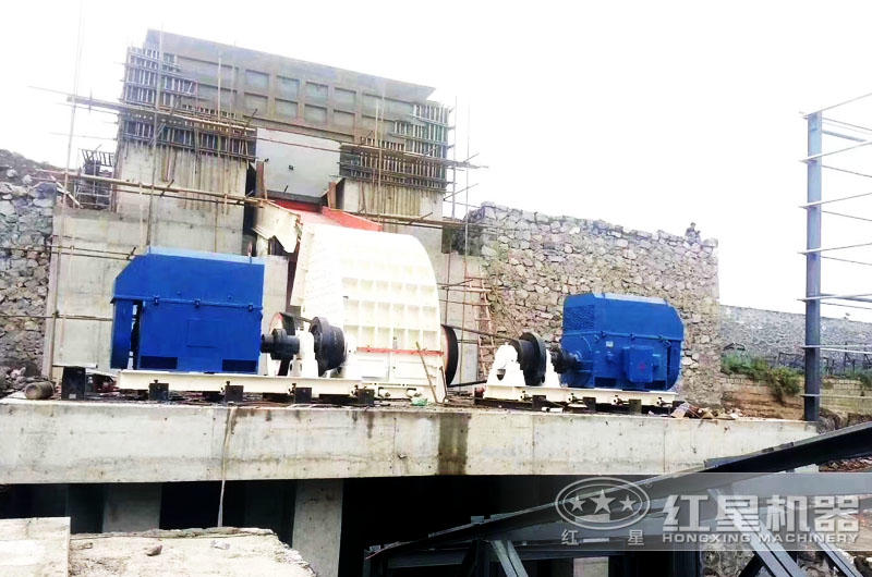 安徽青石破碎石子生產線現場 安徽青石破碎石子生產線現場