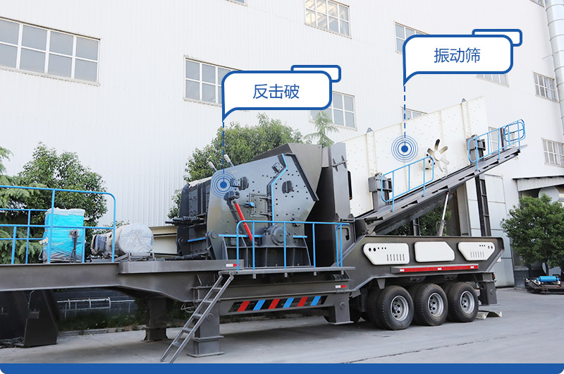 小型移動磕石機，配置反擊破